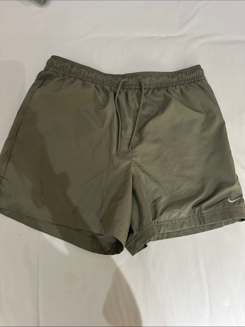 Nike Green Athletic Shorts with Drawstring